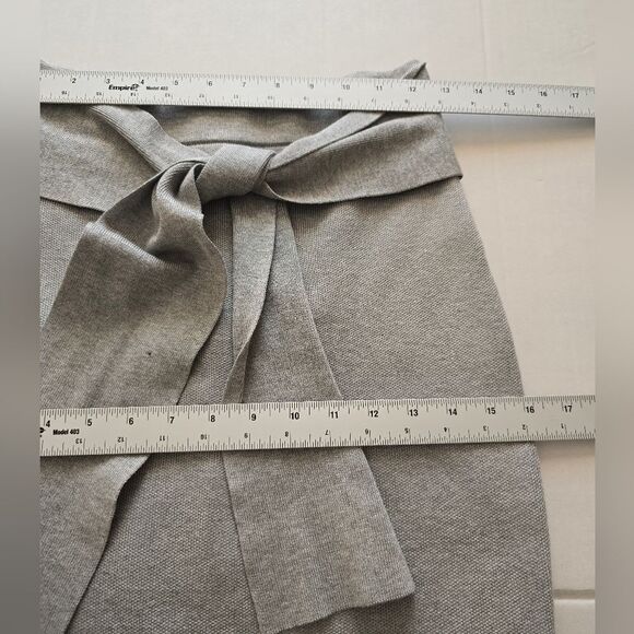 Sheike Tie Waist Gray Knitted Pencil Skirt Size Small - Picture 5 of 7